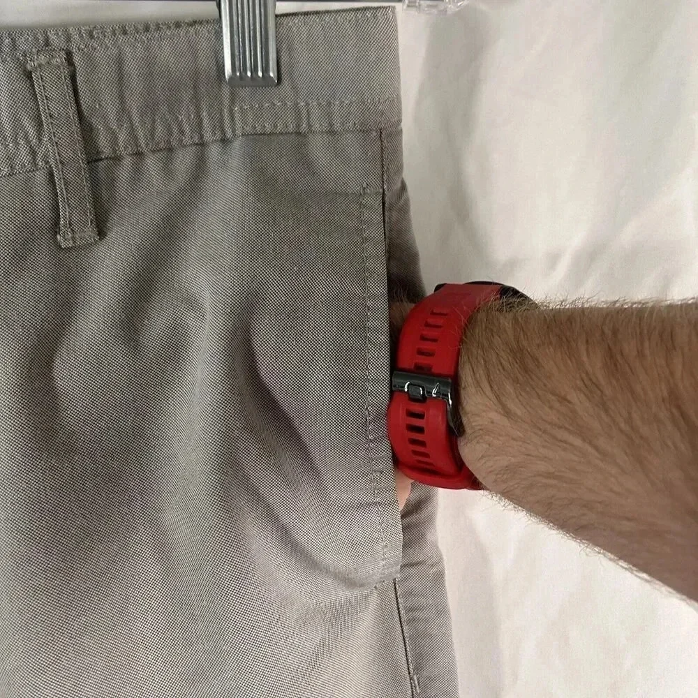 Zara Man Pants Men's 30 Solid Grey Pockets Button Zip Office Work Pants